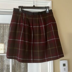 Lands End plaid wool skirt.  Size 6